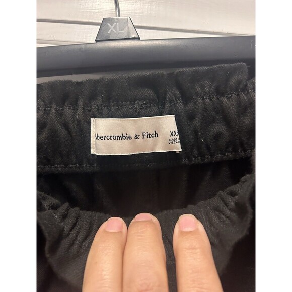 Abercrombie & Fitch Women’s Black Size XXS Linen Blend High-Rise Wide Leg Pants - Picture 3 of 6